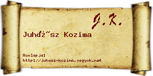 Juhász Kozima névjegykártya